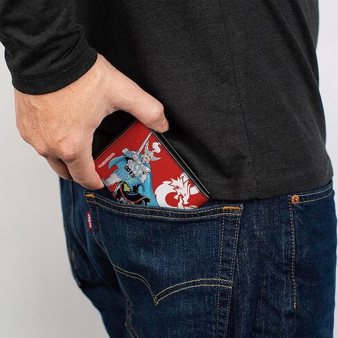 Buckle-Down Dungeons & Dragons Wallet, Bifold, Dungeons and Dragons Action Figure Group and Ampersand Red, Vegan Leather in Saudi Arabia