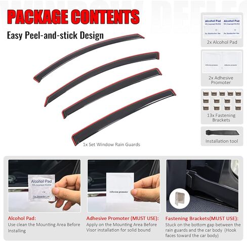 IKON MOTORSPORTS in Channel Window Visors Compatible with 2016-2022 Honda HR-V, Slim Style Acrylic Smoke Rain Guards, Side Window Wind Deflectors 4PCS in Saudi Arabia
