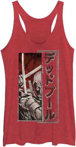 Marvel Women's Marvel Classic Deadpool Sword Kanji Women's Racerback Tank Top in Saudi Arabia