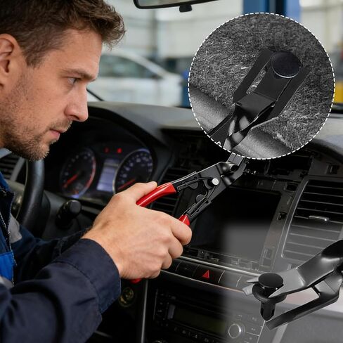 Car Trim Removal Tool,Panel Clip Removal Pliers,Universal Auto Door Car Upholstery Clip Removal Plier,Car Interior Clip Fastener Panel Pliers Prevents Damage to Trim Vehicle Dash Radio Audio Installer in Kuwait