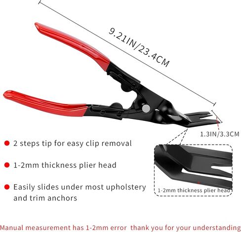 Car Trim Removal Tool,Panel Clip Removal Pliers,Universal Auto Door Car Upholstery Clip Removal Plier,Car Interior Clip Fastener Panel Pliers Prevents Damage to Trim Vehicle Dash Radio Audio Installer in Kuwait