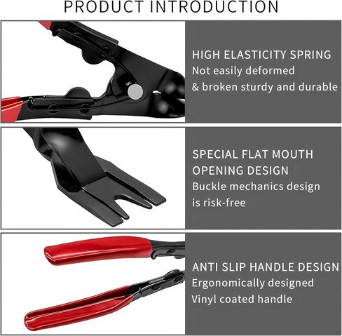 Car Trim Removal Tool,Panel Clip Removal Pliers,Universal Auto Door Car Upholstery Clip Removal Plier,Car Interior Clip Fastener Panel Pliers Prevents Damage to Trim Vehicle Dash Radio Audio Installer in Kuwait