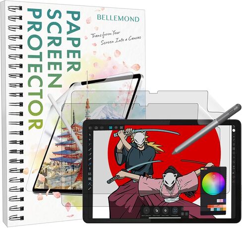 BELLEMOND - عبوتان - واقي شاشة ورقي مصنوع في اليابان مصنوع حصريًا لجهاز Lenovo Tab P12(2023) طبقة PET ذات سطح غير لامع مقاس 12.7 بوصة للكتابة والرسم - LNVTP12PL10 in Saudi Arabia
