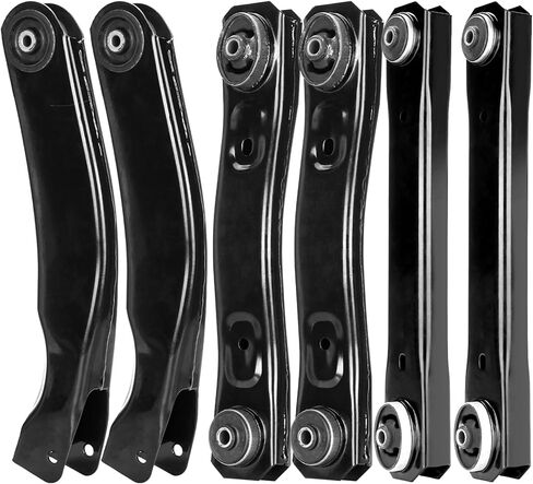 6PCS Front Upper & Lower Control Arms for 1999-2004 Jeep Grand Cherokee, Rear Trailing Suspension Kit K640797 K640773 D251028 in Saudi Arabia
