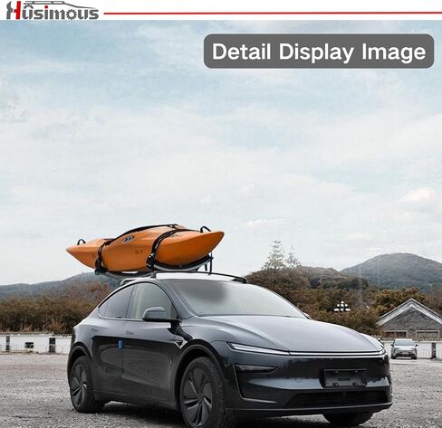 قضبان متقاطعة لحامل السقف مناسبة لطراز Tesla 3 2017 2018-2024، رفوف السكك الحديدية لحمل البضائع من الألومنيوم سعة تحميل 220 رطل، تصميم لملحقات سفر الأمتعة على الجليد ودراجة الكاياك in Saudi Arabia
