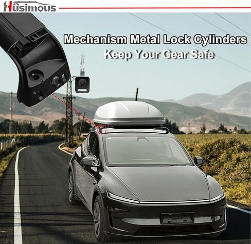قضبان متقاطعة لحامل السقف مناسبة لطراز Tesla 3 2017 2018-2024، رفوف السكك الحديدية لحمل البضائع من الألومنيوم سعة تحميل 220 رطل، تصميم لملحقات سفر الأمتعة على الجليد ودراجة الكاياك in Saudi Arabia