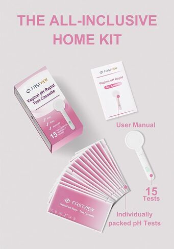 شرائط اختبار درجة الحموضة المهبلية، مجموعة شرائط اختبار درجة الحموضة المهبلية الصحية الأنثوية لالتهاب المهبل البكتيري - 10 قطع in Kuwait