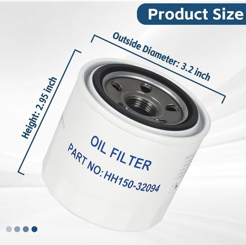 2 Pack Oil Filter HH150-32094 Compatible with Kubota BX2200 BX22 BX23 B20 B21 B26 ZD1211 B6100 B6200 B7100 Tractors in Saudi Arabia