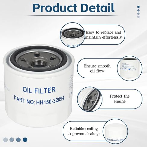 2 Pack Oil Filter HH150-32094 Compatible with Kubota BX2200 BX22 BX23 B20 B21 B26 ZD1211 B6100 B6200 B7100 Tractors in Saudi Arabia