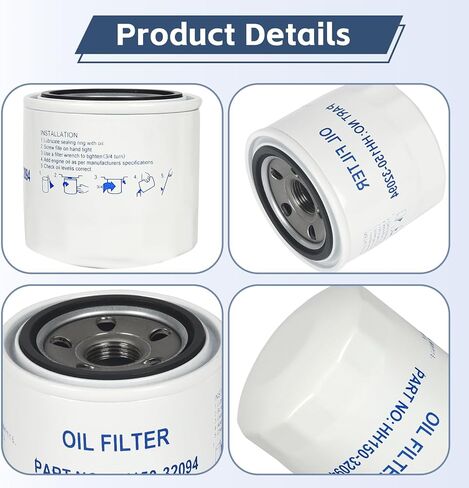 2 Pack Oil Filter HH150-32094 Compatible with Kubota BX2200 BX22 BX23 B20 B21 B26 ZD1211 B6100 B6200 B7100 Tractors in Saudi Arabia