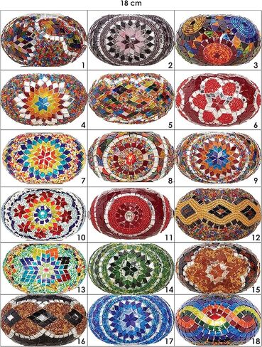 DEMMEX Turkish Moroccan Mosaic Floor & Table Lamp – Handmade Boho Tiffany-Style Light with 3 Large 7" Globes, Artisan Decor, 37" (95cm) Tall, Antique Brass Finish, North American Use (Customizable) in Kuwait