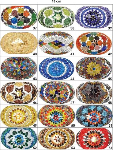 DEMMEX Turkish Moroccan Mosaic Floor & Table Lamp – Handmade Boho Tiffany-Style Light with 3 Large 7" Globes, Artisan Decor, 37" (95cm) Tall, Antique Brass Finish, North American Use (Customizable) in Kuwait