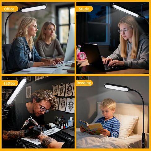 CRI95+ Floor Lamps for Living Room, 18W 3000LM Standing Lamp with 3 Color Temps, Gooseneck Adjustable Dimmable Lamp with Remote, Touch Control for Bedroom, Office, Tattoo Light in Kuwait