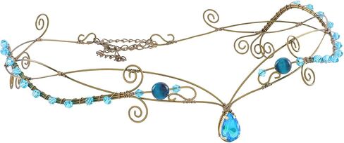 Fairy Elf Circlet للنساء - غطاء رأس Elven Crown Fantasy Viking من العصور الوسطى، زي الهالوين من عصر النهضة in Saudi Arabia