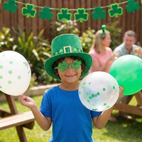 4 Pairs St. Patricks Day Glasses Bulk, Shamrock Sunglasses for Adults Kids, Green Four Leaf Clover Eyewear for Irish Party Favors Costume Accessories in Saudi Arabia