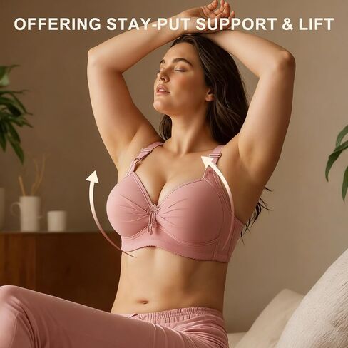 3PCs Wireless Bras for Women - Ultra Comfort Seamless Full Coverage Large Bust, Non Padded Comfy Support Everyday Bra in Saudi Arabia