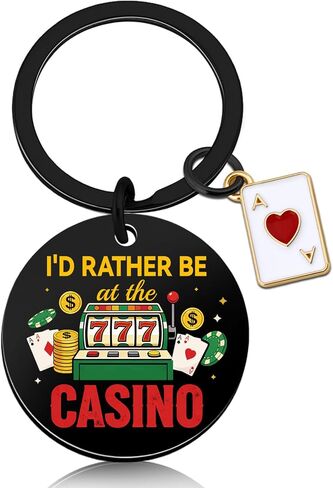 Slot Machine Gifts for Men Women Gambling Gifts for Gambling Lovers Casino Gifts for Gamblers Friends Coworkers Lucky Casino Theme Gift Funny Slot Machine Keychain Accessories in Kuwait