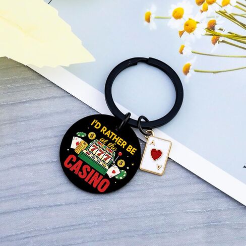 Slot Machine Gifts for Men Women Gambling Gifts for Gambling Lovers Casino Gifts for Gamblers Friends Coworkers Lucky Casino Theme Gift Funny Slot Machine Keychain Accessories in Kuwait