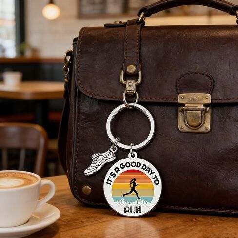 Gifts for Runners Women Men,Track and Field Running Keychain,Cross Country Running Gifts for Men and Women Marathon Runner,Cool Running Shoes Key Chain Charm for Car Keys Purse Handbag Backpack Bag in Kuwait