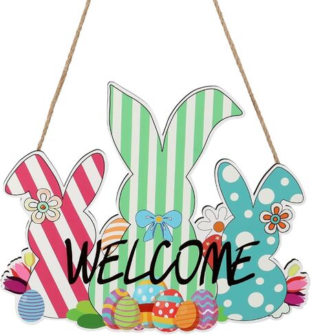 Interchangeable Seasonal Welcome Door Sign St. Patrick's Day, Rustic Round Wood Wreaths Wall Hanging outdoor Porch Front Door Decor for Housewarming Gifts, Welcome to Our Home Sign for Spring Summer Fall Winter All Seasons Holiday Easter in Kuwait