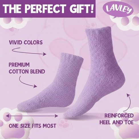 Mothers Day Gifts for Mom Grandma Wife- Funny Dog Mom Fuzzy Slipper Socks, Teacher Appreciation Gifts for Women, Christmas Purple Gifts for Dog Lovers in Kuwait