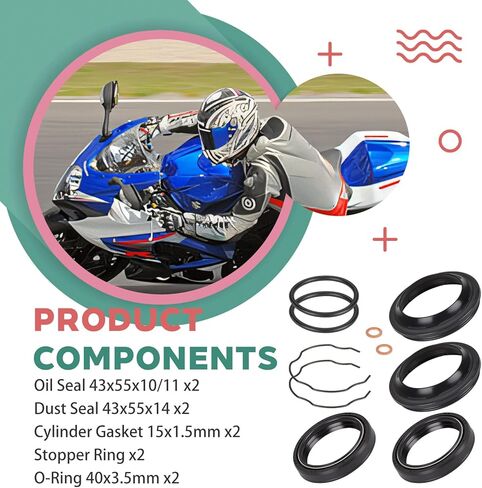 لسوزوكي GSX-R1000 GSX1300R/BK الجبهة شوكة الغبار النفط والأختام 51153-41G00 2005-2024 in Saudi Arabia