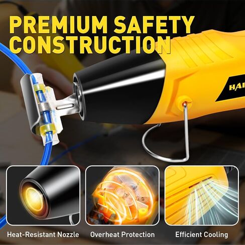 haisstronica 420PCS Heat Shrink Tubing Kit, 3:1 Adhesive Lined Heat Shrink Tube with 350W Mini Heat Gun, Waterproof Insulated Shrink Wrap for Automotive Marine Wiring Repair in Saudi Arabia