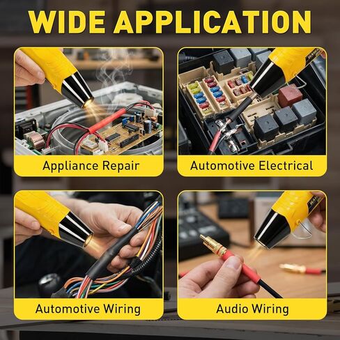 haisstronica 420PCS Heat Shrink Tubing Kit, 3:1 Adhesive Lined Heat Shrink Tube with 350W Mini Heat Gun, Waterproof Insulated Shrink Wrap for Automotive Marine Wiring Repair in Saudi Arabia