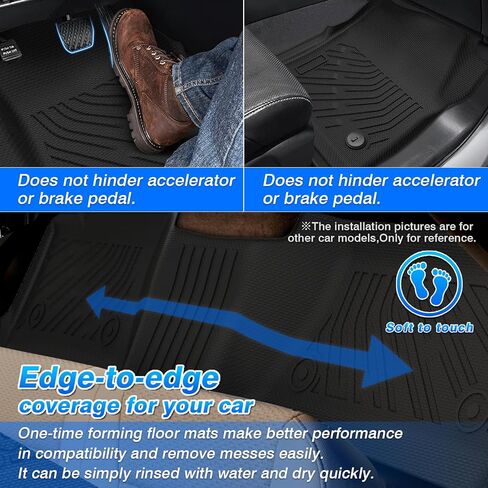 F250 Floor Mats - Car Mats for Ford F250 F350 1999-2007 (Only for Crew Cab) Super Duty, All Weather Floor Mat for F350 Accessories, Heavy Duty Rubber Mats, Car Accessories in Saudi Arabia
