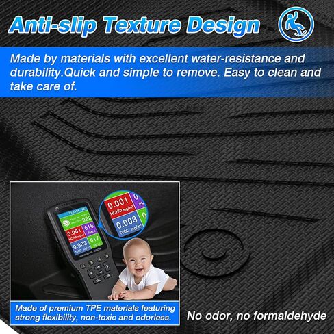 F250 Floor Mats - Car Mats for Ford F250 F350 1999-2007 (Only for Crew Cab) Super Duty, All Weather Floor Mat for F350 Accessories, Heavy Duty Rubber Mats, Car Accessories in Saudi Arabia