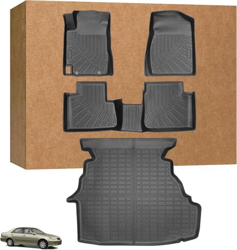 Floor Mats & Cargo Liner for Toyota Camry 2002 2003 2004 2005 2006, ONLY Sedan, Front Rear Mats Custom All Weather Protection TPE, Anti-Slip Floor Mats Camry Accessories in Saudi Arabia