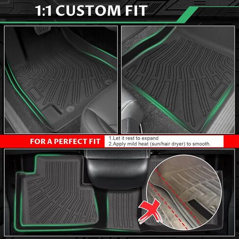 Floor Mats & Cargo Liner for Toyota Camry 2002 2003 2004 2005 2006, ONLY Sedan, Front Rear Mats Custom All Weather Protection TPE, Anti-Slip Floor Mats Camry Accessories in Saudi Arabia