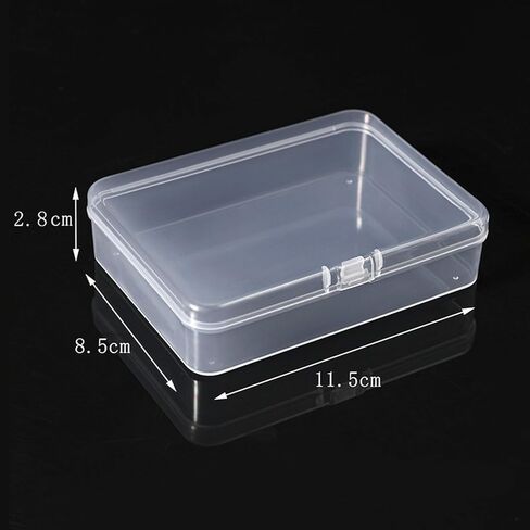 5PCS Mini Clear Plastic Jewelry Boxes, Storage Box with Lid, Small Storage Containers, Travel Case for Beads, Small Items, Cards, Jewelry, Earring, Crafts, Hardware, 4.5 x 3.3 x 1.1 Inches in Kuwait