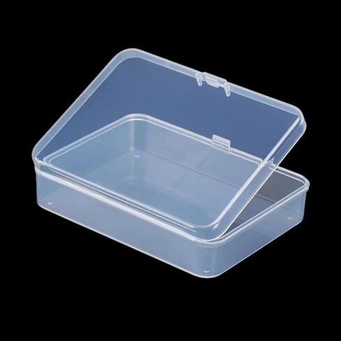 5PCS Mini Clear Plastic Jewelry Boxes, Storage Box with Lid, Small Storage Containers, Travel Case for Beads, Small Items, Cards, Jewelry, Earring, Crafts, Hardware, 4.5 x 3.3 x 1.1 Inches in Kuwait