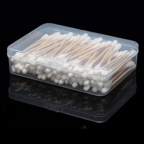 5PCS Mini Clear Plastic Jewelry Boxes, Storage Box with Lid, Small Storage Containers, Travel Case for Beads, Small Items, Cards, Jewelry, Earring, Crafts, Hardware, 4.5 x 3.3 x 1.1 Inches in Kuwait