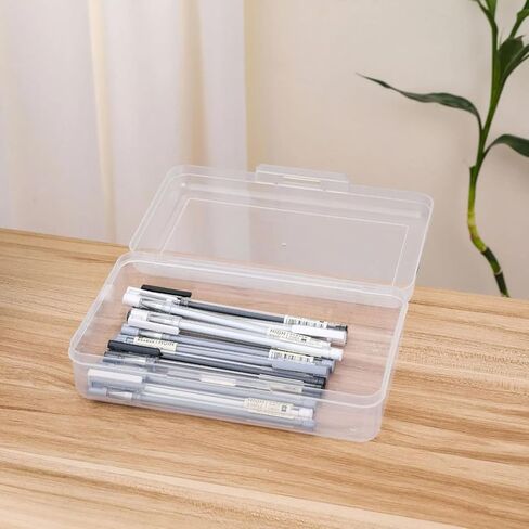 5PCS Mini Clear Plastic Jewelry Boxes, Storage Box with Lid, Small Storage Containers, Travel Case for Beads, Small Items, Cards, Jewelry, Earring, Crafts, Hardware, 4.5 x 3.3 x 1.1 Inches in Kuwait