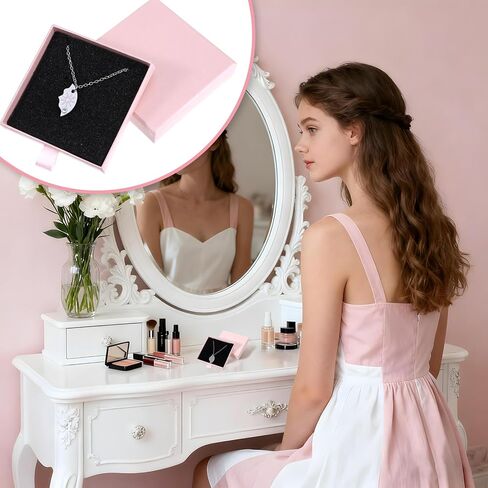 2PCS Small Jewelry Gift Box with 2 Black Velvet Bag, Cardboard Jewelry Boxes for Bracelets Necklaces Earrings Birthday Christmas Jewelery Gift Wrapping, 3.54x3.54x0.71in (Pink) in Saudi Arabia