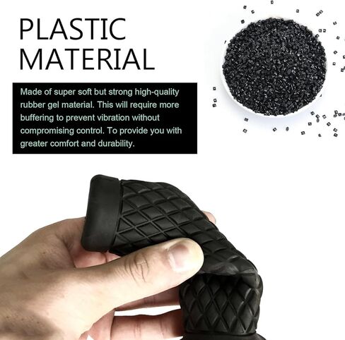 2 PCS Dirt Bike Grips, 7/8" 22mm Non-Slip Rubber Motorcycle Handlebar Grips, Bike Handlebar Aluminum Alloy Single Side Lock-On Grip Sleeve, Universal for Motorcycles & Bicycles (Black) in Kuwait