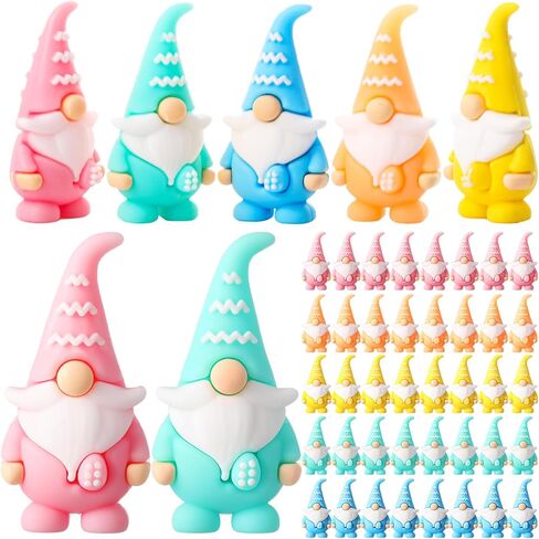 25 Pcs Easter Mini Gnome Figures Tiny Gnomes Figurines Easter Egg Stuffers Gifts Little Gnome Statues to Hide and Seek Mini Fairy Figurines for Egg Hunt Party Gifts in Saudi Arabia