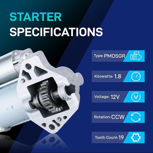 New Starter Compatible with Honda 09-14 Pilot, 11-13 Odyssey, Compatible with Acura 10-11 TL, 12V 1.8KW 19T CW, 410-52492 31200-RN0-A01 19084N in Saudi Arabia