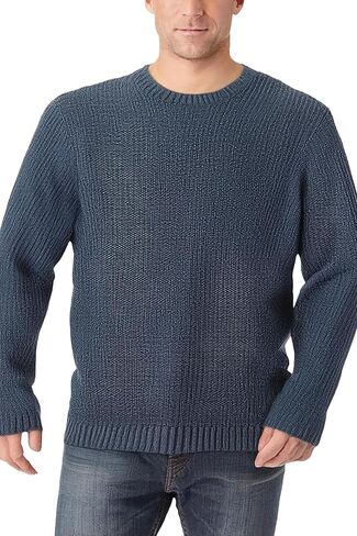 KingSize Men's Big & Tall Shaker Knit Crewneck Sweater - Tall - 6XL, Midnight Teal Marl Multicolored in Saudi Arabia