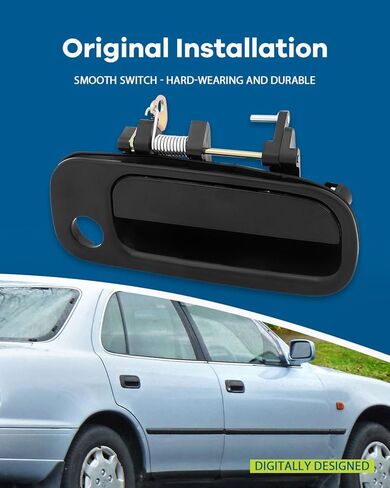 LUJUNTEC Exterior Front Passenger Right Door Handle Replacement for 1992-1996 for Toyota for Camry, Replace OE 6921033010 Black in Saudi Arabia