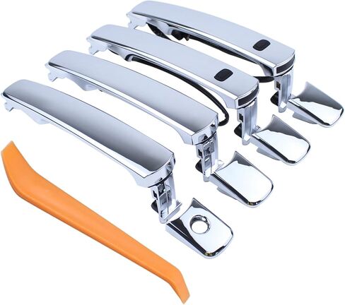 MOTOKU Front Rear Chrome Exterior Door Handles with Smart Entry Keyless for Nissan Rogue 2010-2013 Outer Outside Left Driver Right Passenger Side in Saudi Arabia