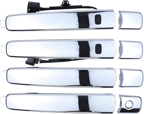 MOTOKU Front Rear Chrome Exterior Door Handles with Smart Entry Keyless for Nissan Rogue 2010-2013 Outer Outside Left Driver Right Passenger Side in Saudi Arabia