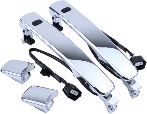 MOTOKU Front Rear Chrome Exterior Door Handles with Smart Entry Keyless for Nissan Rogue 2010-2013 Outer Outside Left Driver Right Passenger Side in Saudi Arabia