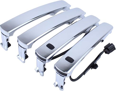MOTOKU Front Rear Chrome Exterior Door Handles with Smart Entry Keyless for Nissan Rogue 2010-2013 Outer Outside Left Driver Right Passenger Side in Saudi Arabia