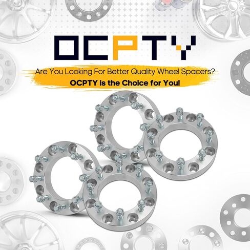 OCPTY 4PCS 8x180 to 8x6.5 Wheel Spacers Adapters 1.5" inch 14x1.5 Studs 130mm Hub Bore Forged Wheel Spacers Adapters 8 Lug fit for Sierra 2500 HD for Sierra 3500 HD for Silverado 2500 in Saudi Arabia