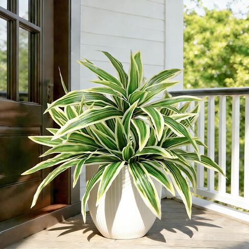 4Pcs Fake Ferns,35in Outdoor Faux Plants UV Resistant,3D Real Touch Fake Plants Total 60 Blades,Weatherproof Artificial Plants Outdoor Indoor for Garden Porch Home Office Living Room Decor in Kuwait