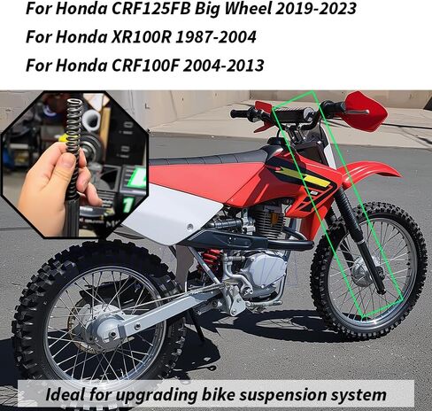 طقم الشوكة الأمامية والينابيع الخلفية الثقيلة مناسب لهوندا CRF125FB XR100R CRF100F 1987-2004 OEM #51401-KN4-003 52401-KN4-003ZD in Saudi Arabia