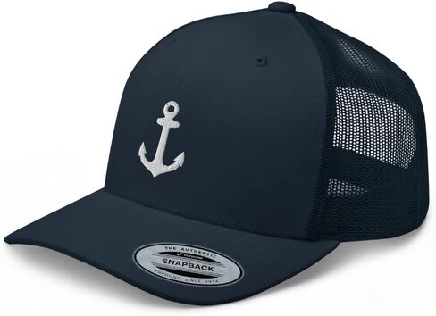 Anchor Trucker Hat Embroidered Captain Anchor Snapback Hat Baseball Cap for Men Women Adjuntable in Saudi Arabia